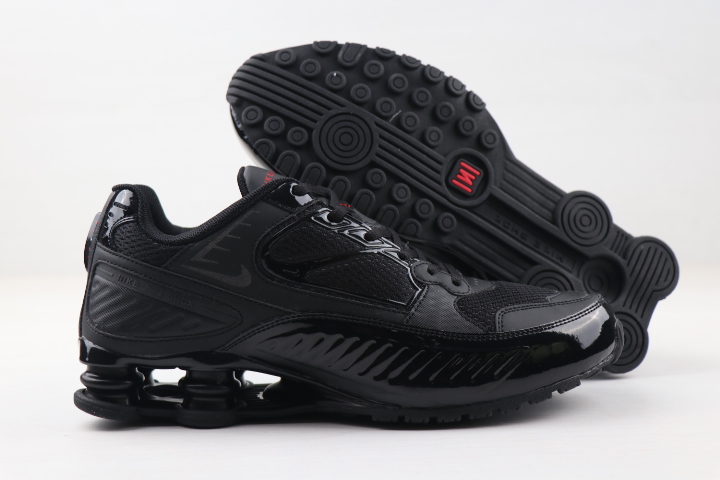 Women Nike Shox Enigma SP All Black Shoes - Click Image to Close